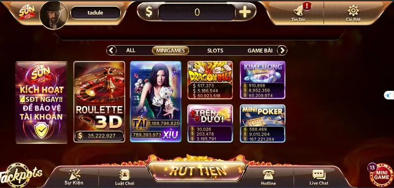 Sunwin 21 Sảnh minigame với cách chơi đơn giản và dễ dàng