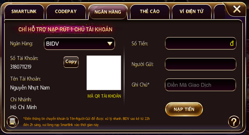 Nạp Tiền Sunwin Thành Công Ngay Chỉ Với 7 Cách Sau Đây 4 Phương thức nạp qua ngân hàng an toàn, truyền thống