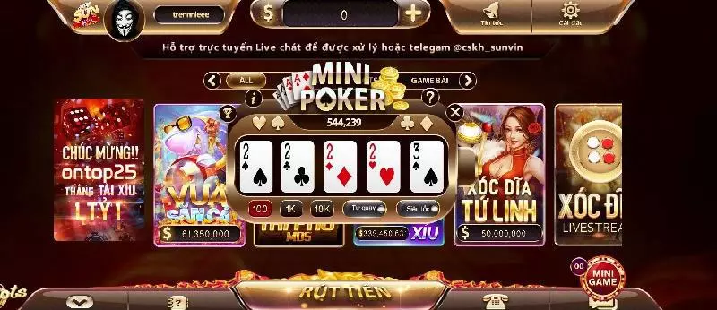 Poker Sunwin Và Luật Chơi Siêu Kịch Tính Nên Bỏ Túi Ngay 1 Poker Sunwin là sự lựa chọn hàng đầu