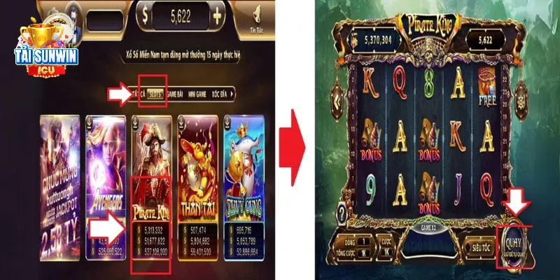 Pirate King Sunwin - Truy Tìm Kho Báu Trong Tựa Game Nổ Hũ 4 3 bước tham gia chơi pirate king sunwin đơn giản