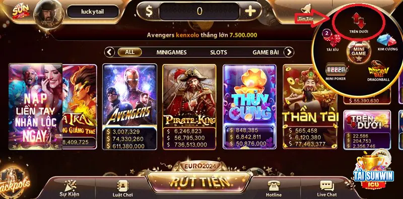 Trên Dưới Sunwin - Minigame Chơi Siêu Mượt, Quà Liền Tay 5 Tìm chọn game trên dưới ở ngay mục minigame