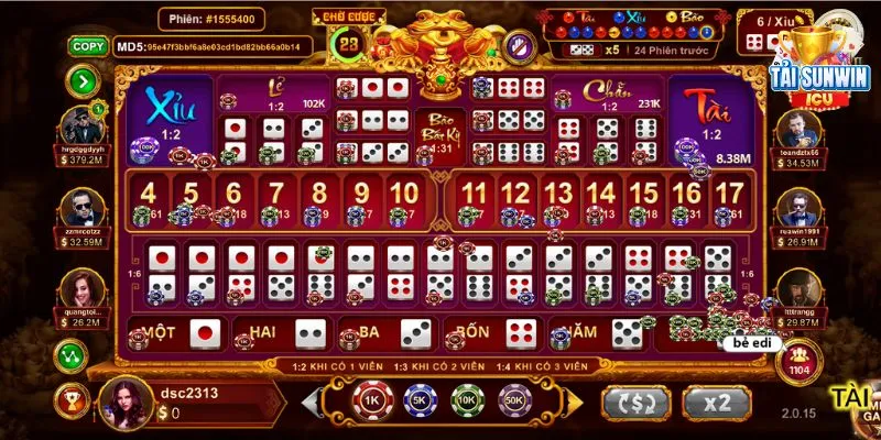 Sicbo tài phú sunwin – Trò chơi nổ hũ chất lượng 2024 4 Hướng dẫn cách đặt cược sicbo tài phú md5 sunwin