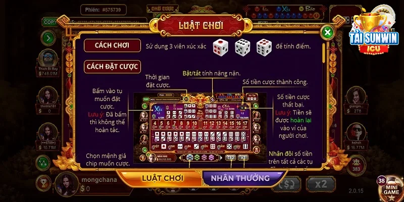 Sicbo sunwin - Trải nghiệm chơi tài xỉu với cổng game uy tín 3 Cách chơi sicbo sunwin không có quy tắc phức tạp
