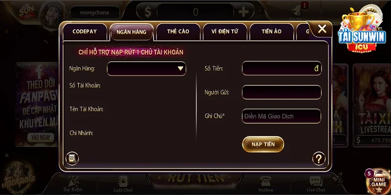 Sicbo sunwin - Trải nghiệm chơi tài xỉu với cổng game uy tín 5 Cổng game sunwin cung cấp đa dạng các phương thức nạp tiền